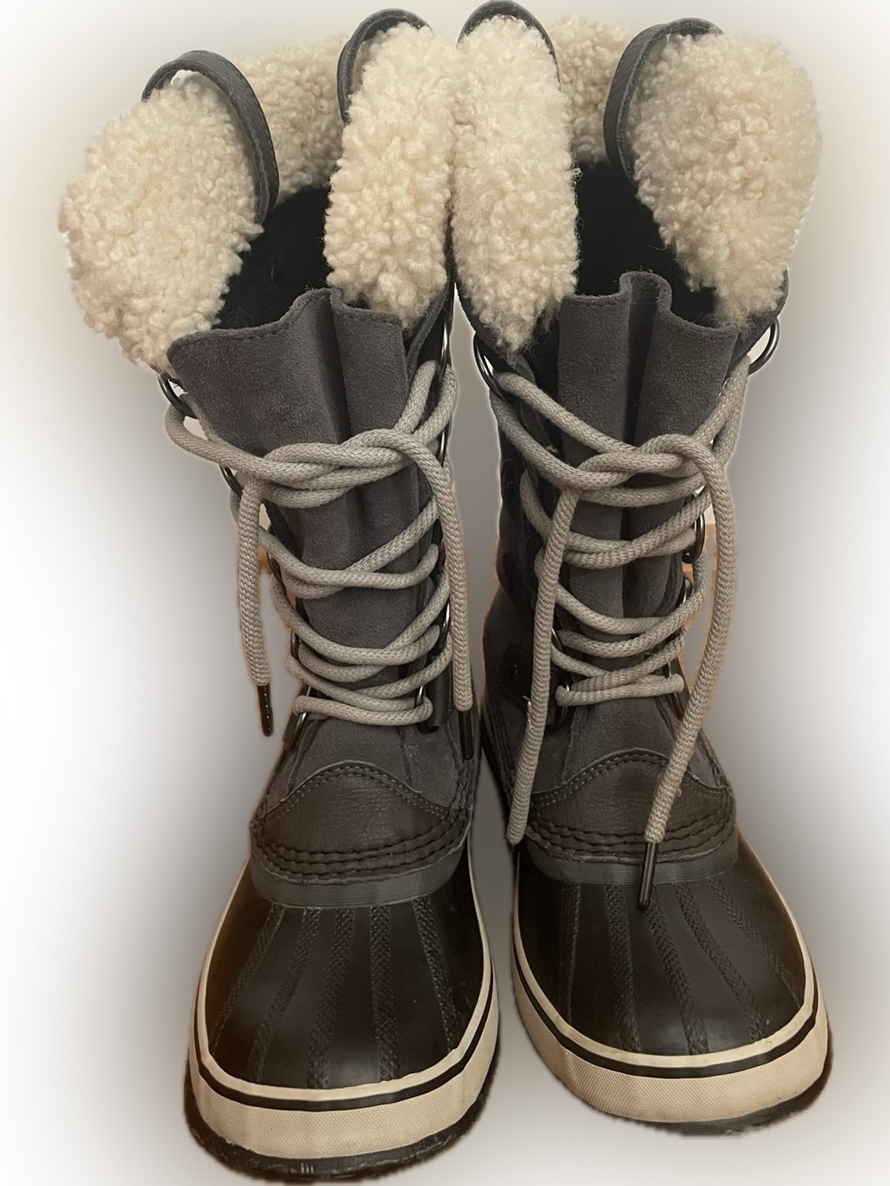 Sorel JOAN OF ARCTIC Women's Waterproof Snow Boot Genuine Suede Shearling Size 7